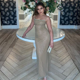 Sexy Sling Sequin Slim Maxi Dress FL-JY23394MH