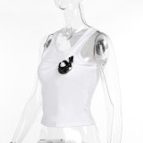 Solid Color Sleeveless Tops FL-YJ24195MHO