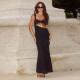 Sexy Sleeveless Sling Tassel Maxi Dress XEF-K25D76345