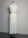 Solid Color Sleeveless Tie Up Maxi Dress GCNE-TR266