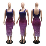 Backless Split Hot Drill Maxi Dress CYA-901907