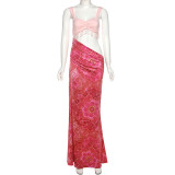 Sexy Sleeveless Sling Tassel Maxi Dress XEF-K25D76345