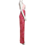 Sexy Sleeveless Sling Tassel Maxi Dress XEF-K25D76345