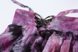 Flare Sleeve Butterfly Print Tassel Three Piece Skirts Set DLSF-K23S33256