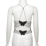 Butterfly Tie Up Backless Vest DLSF-K23B38961