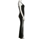 Sleeveless Backless Micro Flare Jumpsuit GYME-K21Q11110