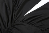 Halterneck V Neck Split Maxi Dress GYME-K24D48546