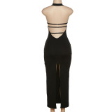 Sexy Backless Split Maxi Dress GYME-K22D15505