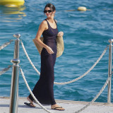 Mesh See Through Sleeveless Maxi Dress GYME-K23D31809