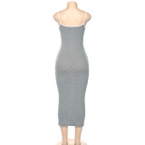 Sexy Sling Backless Midi Dress GYME-D1735311
