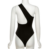 Sexy Slash Shoulder Hollow Out Bodysuit GYME-K21K01509