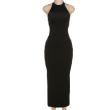 Sexy Backless Split Maxi Dress GYME-K22D15505