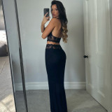 Sexy Halterneck Sling Vest Long Skirts Lace Suit GYME-K24S50042