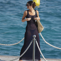 Mesh See Through Sleeveless Maxi Dress GYME-K23D31809