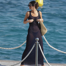Mesh See Through Sleeveless Maxi Dress GYME-K23D31809