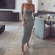 Sexy Sling Backless Midi Dress GYME-D1735311