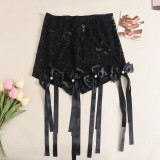 Butterfly Print Loose Top And Lace Shorts Set GNZD-51286SHD