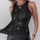 Leopard Sequin Sleeveless Top GNZD-51460TBD