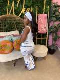 Sleeveless Tie Dye Backless Maxi Dress XMCS-CASI2024228