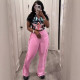 Tassel Solid Color Micro Flare Jeans XMCS-CS20247242048