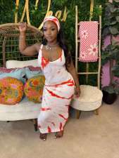 Sleeveless Tie Dye Backless Maxi Dress XMCS-CASI2024228