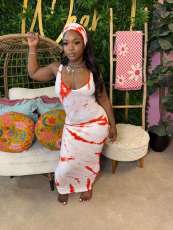 Sleeveless Tie Dye Backless Maxi Dress XMCS-CASI2024228