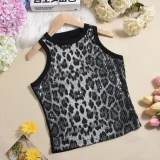Leopard Sequin Sleeveless Top GNZD-51460TBD
