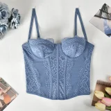 Lace Hollow Out See Through Sling Tops GNZD-Q01059J