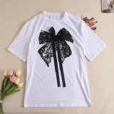Butterfly Print Loose Top And Lace Shorts Set GNZD-51286SHD