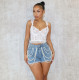 Pearl Rhinestone Casual Denim Shorts XMCS-CS2024416025