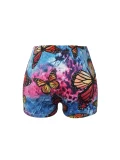Patterned Printed Tight Yoga Shorts SHD-9898