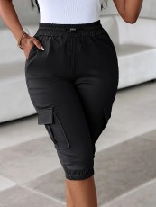 Casual Solid Color Seventh Pants GDYF-3524