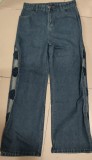 Hollow Out Split Floral Jeans GYLN-8714