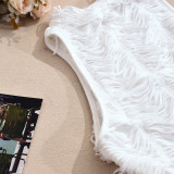 Solid Color Sleeveles Tassel Two Piece Skirts Set GFRT-41988SBG