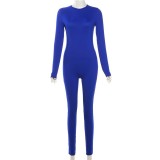 Long Sleeve Solid Color Skinny Jumpsuit GZJQ-D23Q39599