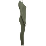 Long Sleeve Solid Color Skinny Jumpsuit GZJQ-D23Q39599