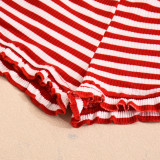 Stripe Short Sleeve Short 2 Piece Set GNZD-51827