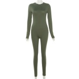 Long Sleeve Solid Color Skinny Jumpsuit GZJQ-D23Q39599