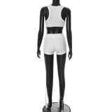 Solid Color Tank Tops Two Piece Shorts Set MXBF-D25ST202