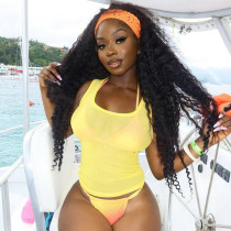 Solid Color Mesh Sleeveless Tank Tops MXBF-J25TP198