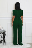 Lines Patchwork Sport Fit Jumpsuit OSM-4485