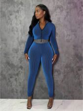 Long Sleeve Zipper Two Piece Pants Set SH-391355