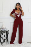 Lines Patchwork Sport Fit Jumpsuit OSM-4485