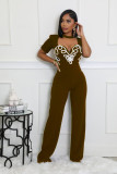 Lines Patchwork Sport Fit Jumpsuit OSM-4485