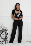 Lines Patchwork Sport Fit Jumpsuit OSM-4485