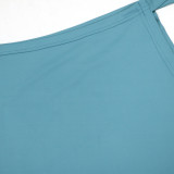 Sleeveless Solid Romper+Small Apron 2 Piece Set CYA-901957
