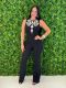 Line Sleeveless Wide Leg Jumpsuit  OSM-4487