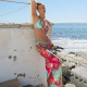 Sexy Tie Up Print Bikinis+Long Skirts 3 Piece Swimsuit XEF-K25S62606