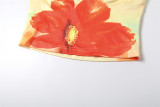 Print Sling Tops Ang Long Skirts Two Piece Set XEF-K24S44108