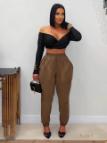 Plus Size Sports Ice Silk Straight Pants YIM-K08